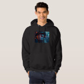 Quantum Eye mannen zwart hooded sweatshirt (Voorkant volledig)