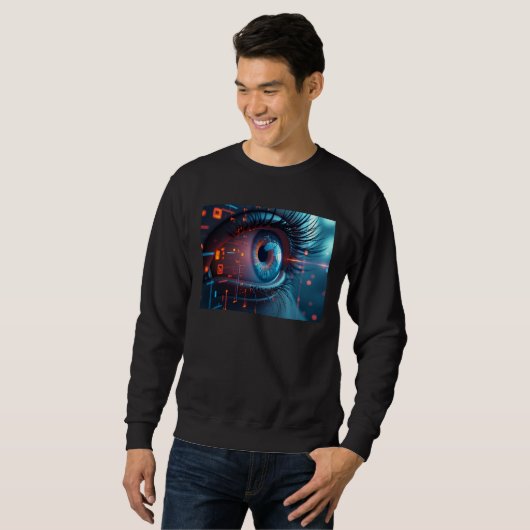 Quantum Eye men black sweatshirt (Voorkant volledig)