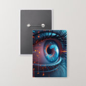 Quantum Eye rechthoekige knop Button (Voorkant / Achterkant)