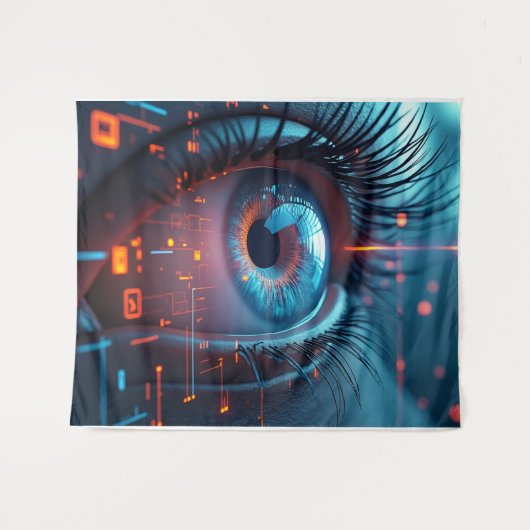 Quantum Eye tapestry Wandkleed (Voorkant (horizontaal))