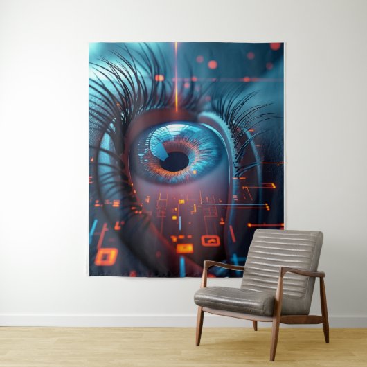 Quantum Eye tapestry Wandkleed (In situ)