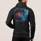 Quantum Eye tech mannen Bella zwarte hoodie (Achterkant)