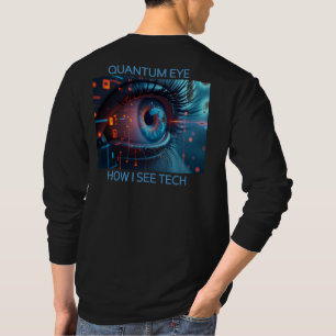 Quantum Eye tech mannen zwart lang mouw shirt acht