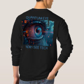Quantum Eye Tech mannen zwarte lange mouw shirt te (Achterkant)