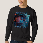 Quantum Eye tech mannen zwarte sweatshirt (Voorkant)