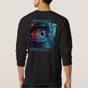 Quantum Eye tech mannen zwarte sweatshirt achterka
