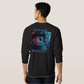 Quantum Eye tech mannen zwarte sweatshirt achterka (Achterkant volledig)