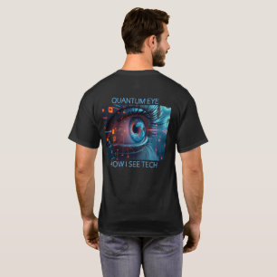 Quantum Eye tech mannen zwarte T-shirt achterkant