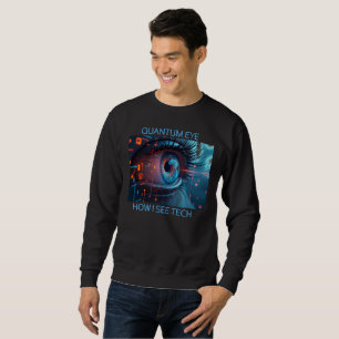 Quantum Eye tech mannen zwarte trui