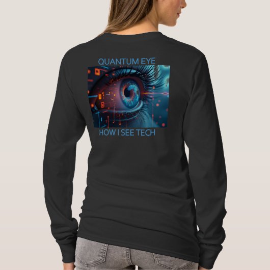 Quantum Eye tech vrouwen zwart lange mouw shirt ac (Achterkant)
