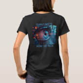Quantum Eye tech vrouwen zwarte T-shirt achterkant (Achterkant)