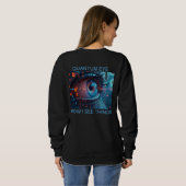 Quantum Eye things women black sweatshirt back (Achterkant volledig)