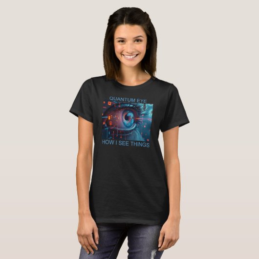 Quantum Eye things women black T-shirt (Voorkant volledig)