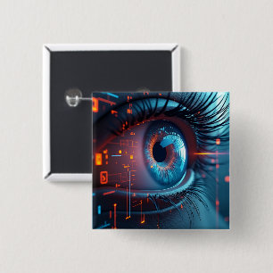 Quantum Eye vierkante knop Button 5,1 Cm