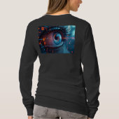 Quantum Eye vrouwen lange mouwen zwart T-shirt ter (Achterkant)