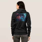 Quantum Eye vrouwen zwart Bella sweatshirt met cap (Achterkant volledig)