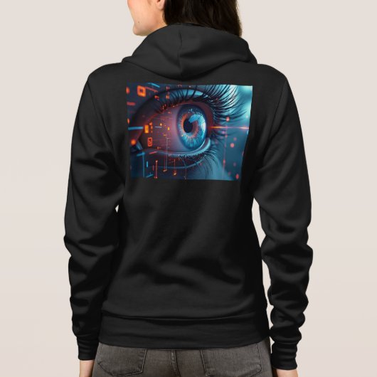 Quantum Eye vrouwen zwart Bella sweatshirt met cap (Achterkant)