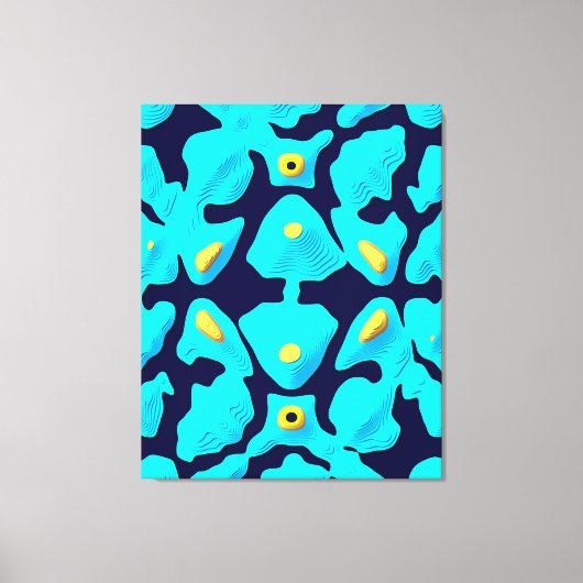 Quantum Floral Pattern Design Canvas Afdruk (Voorkant)
