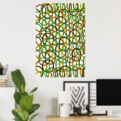 Quantum Geometric Pattern Design  Poster (Thuiskantoor)