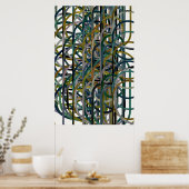 Quantum Geometric Pattern  Poster (Keuken)