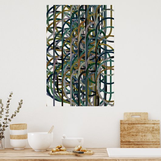 Quantum Geometric Pattern  Poster (Keuken)