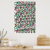 Quantum Geometrisch Patroonontwerp  Poster (Keuken)