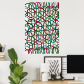 Quantum Geometrisch Patroonontwerp  Poster (Thuiskantoor)