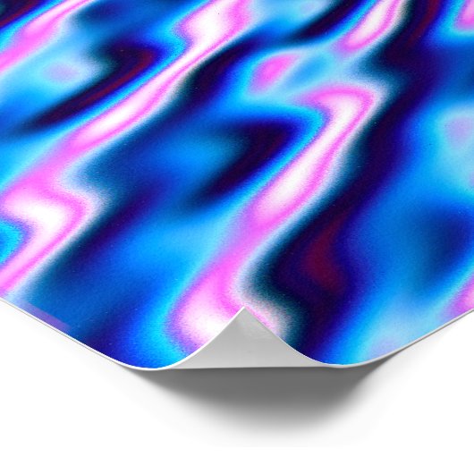 Quantum Glitch Patroon Poster (Hoek)