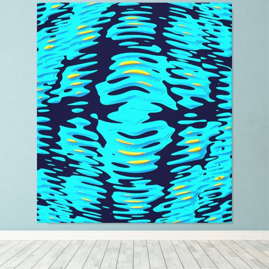 Quantum Golfvorming Design  Canvas Afdruk (Insitu (Houten vloer))