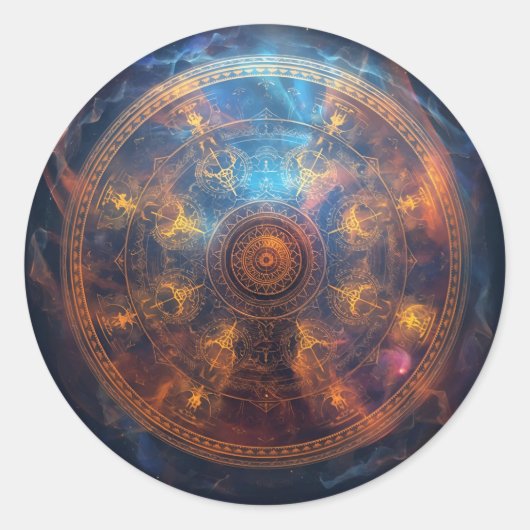 Quantum Halo Matrix Ronde Sticker (Voorkant)