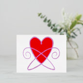 Quantum Heart Folie Uitnodiging Briefkaart (Staand Voorkant)