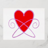 Quantum Heart Folie Uitnodiging Briefkaart (Voorkant)