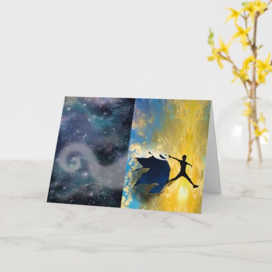 Quantum Jumps-wenskaarten Kaart (Gele Bloem)