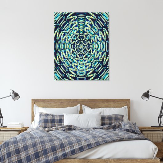Quantum Mandala Art Canvas Afdruk (Insitu (Slaapkamer))