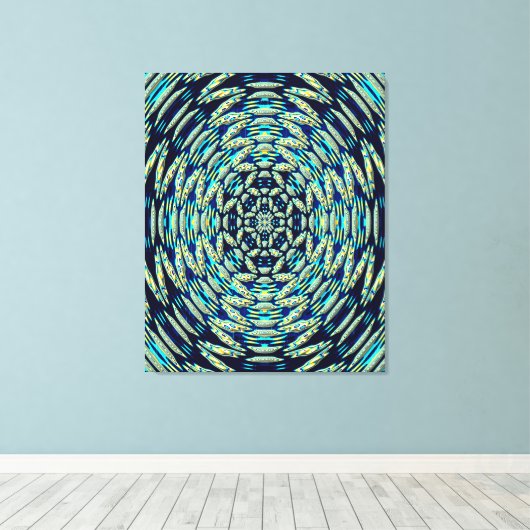 Quantum Mandala Kunst Canvas Afdruk (Insitu (Houten vloer))