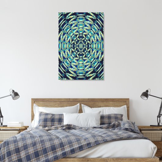 Quantum Mandala Kunst Canvas Afdruk (Insitu (Slaapkamer))