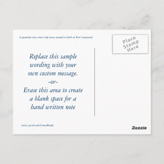 Quantum Maneuvers Canaveral Briefkaart (Achterkant)