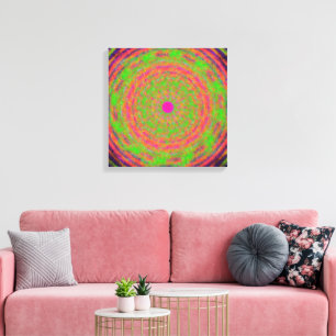 Quantum Mechanica Mandala Patroon Canvas Afdruk
