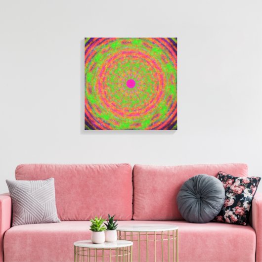 Quantum Mechanica Mandala Patroon Canvas Afdruk (Insitu (Woonkamer))