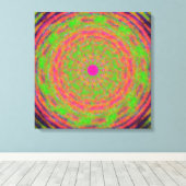 Quantum Mechanica Mandala Patroon Canvas Afdruk (Insitu (Houten vloer))