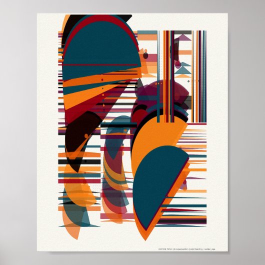 Quantum Mechanics Bauhaus Pattern Poster (Voorkant)
