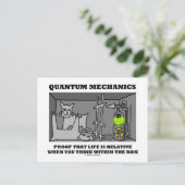 Quantum Mechanics bewijs dat het leven relatief is Briefkaart (Staand voorkant)