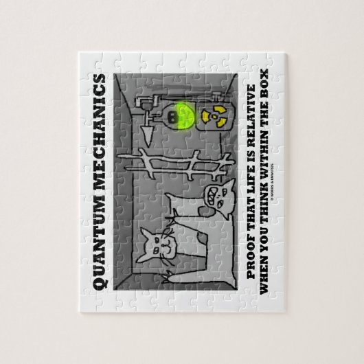 Quantum Mechanics bewijs dat het leven relatief is Legpuzzel (Verticaal)