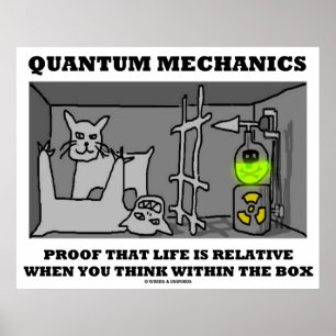 Quantum Mechanics bewijs dat het leven relatief is Poster