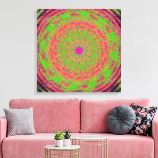 Quantum Mechanics Mandala Pattern  Canvas Afdruk (Insitu (Woonkamer))