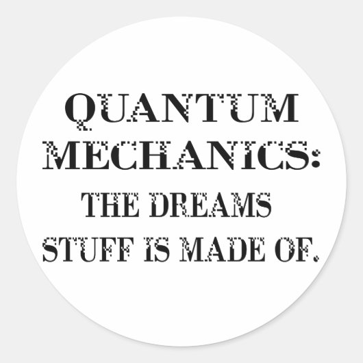 Quantum Mechanics Ronde Sticker (Voorkant)