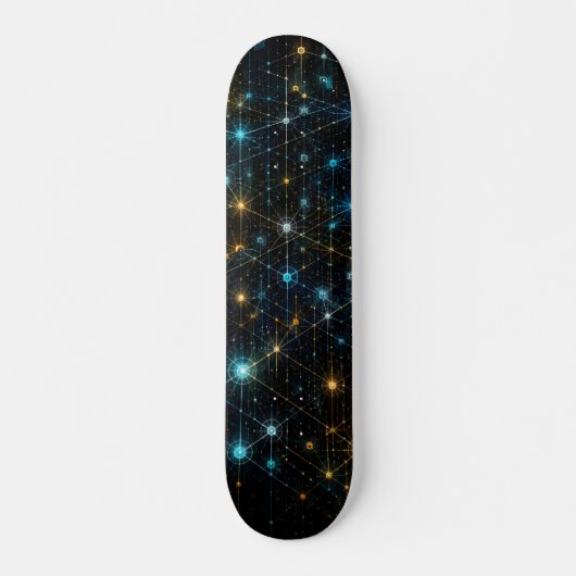 Quantum Nexus Network 3D Persoonlijk Skateboard (Voorkant)