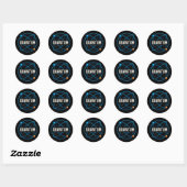 Quantum Orbit Badge – Toekomstig Wetenschappelijk  Ronde Sticker (Vel)