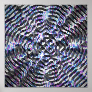 Quantum Orbitale Art Nouveau Patroon Poster