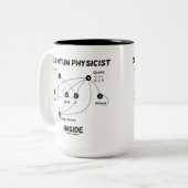 Quantum Physicist Inside (Higgs Field Higgs Boson) Tweekleurige Koffiemok (Voorkant links)